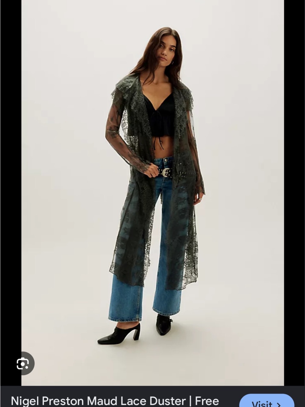 NWT Nigel Preston Maud Lace Duster - Picture 2 of 4